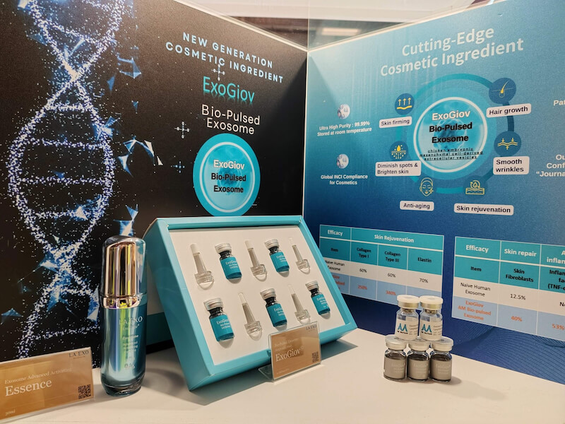 Aiwanese exosome producer AM Biotech exhibits at in cosmetics Global 2024 in Paris.